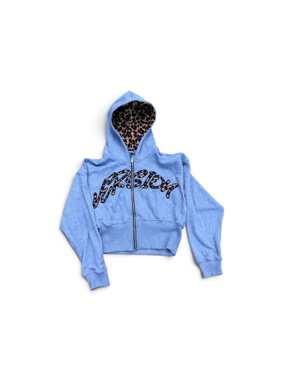 NEW VERSION WMNS CHEETAH PRINT ZIP-UP SET