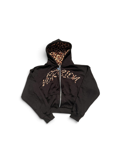 NEW VERSION WMNS CHEETAH PRINT ZIP-UP SET